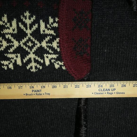 Meier & Frank 100% Wool Sweater Handmade Norway Fair Isle Fjord Nordic Snowflake - Picture 10 of 11